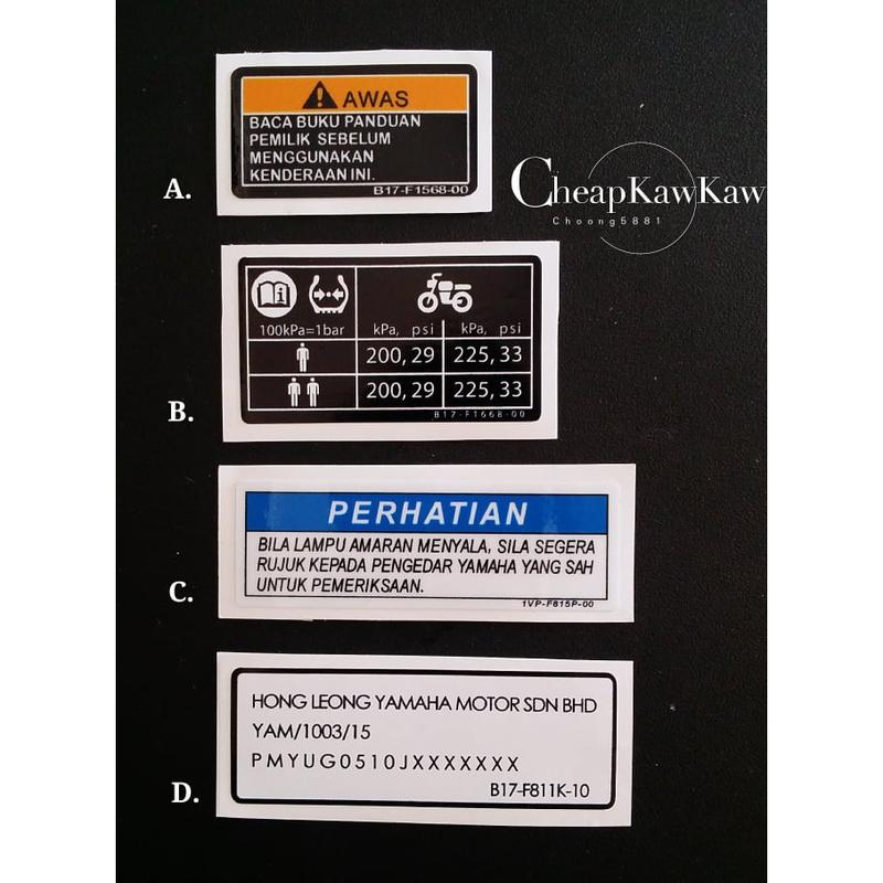 Sticker Y15 Y15zr - Awas Perhatian Sticker Ready Stock Untuk - TikTok ...
