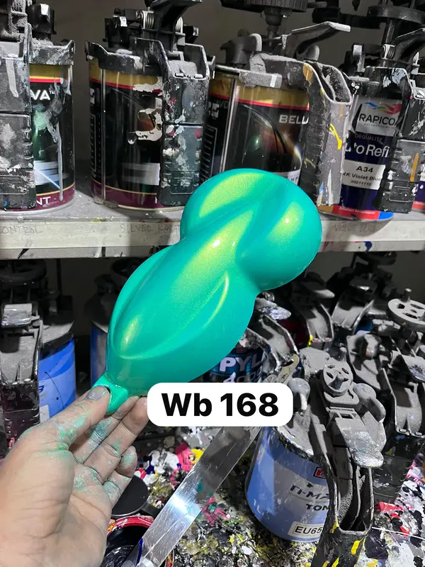 cat hijau metalik pu/cat hijau alien green/cat hijau motor bahan polyuretane 500ml/cat motor mobil 0