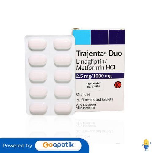 TRAJENTA DUO 2.5 MG / 1000 MG BOX 30 TABLET