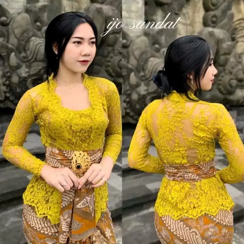(TERLARIS) kebaya borkat sofia, atasan kebaya kutu baru lengan  Panjang Setelan Wisuda Kondangan Pesta kebaya berisi kancing 1