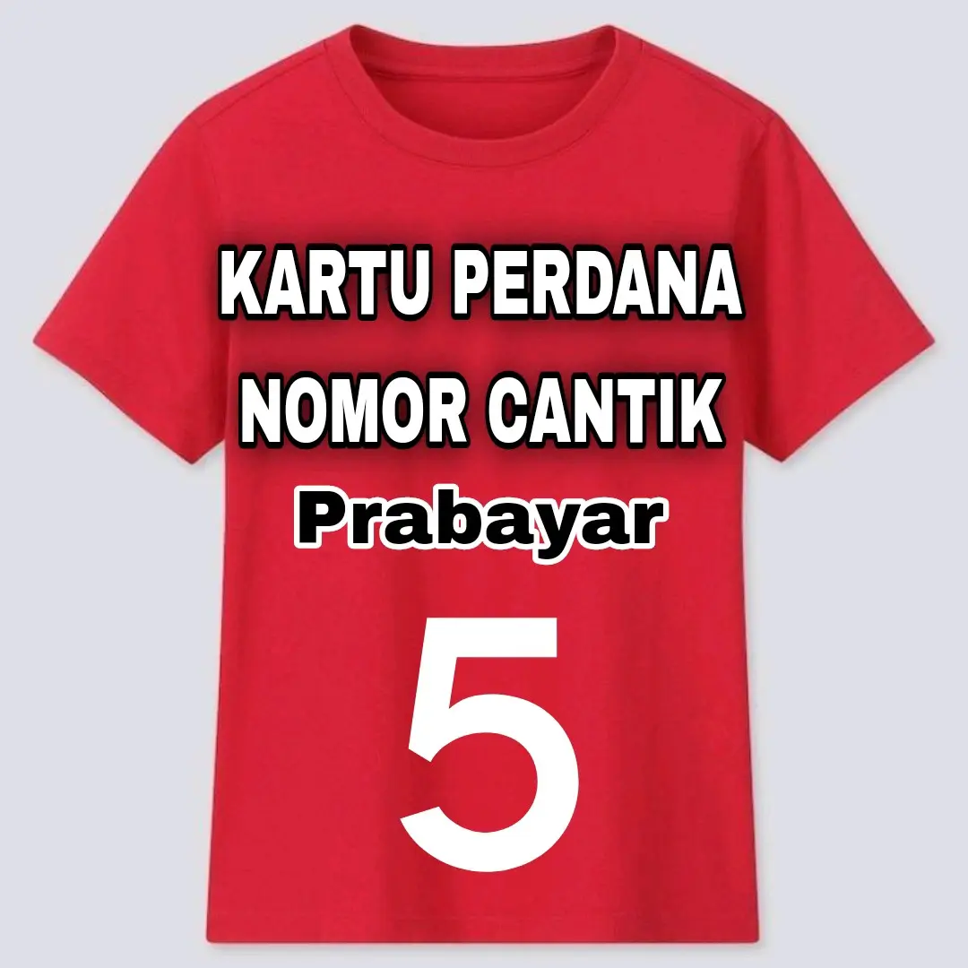 Kaos Merah Maroon Kartu Perdana Nomor Cantik Prabayar 5 - Distro Pria