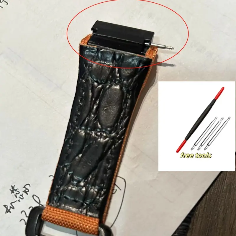 Phụ Kiện Đồng Hồ, 25mm, Dây Đeo Vải Dây Đeo Đồng Hồ Nylon MILLE Richard, Dây Đeo Đồng Hồ Nam, Đáy Bằng Da Thật, Thích Hợp Cho Nam, Thiết Kế Hình Khỉ Đeo Tay Bàn Tay Watch 5