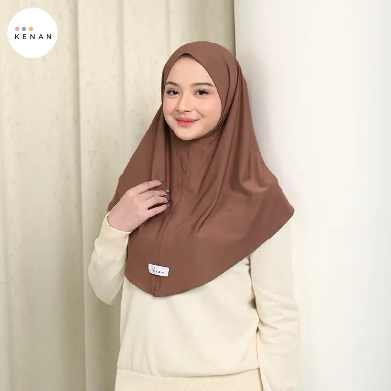 KENAN - Clara Instan Bergo Hijab Nonped Size M Jersey
