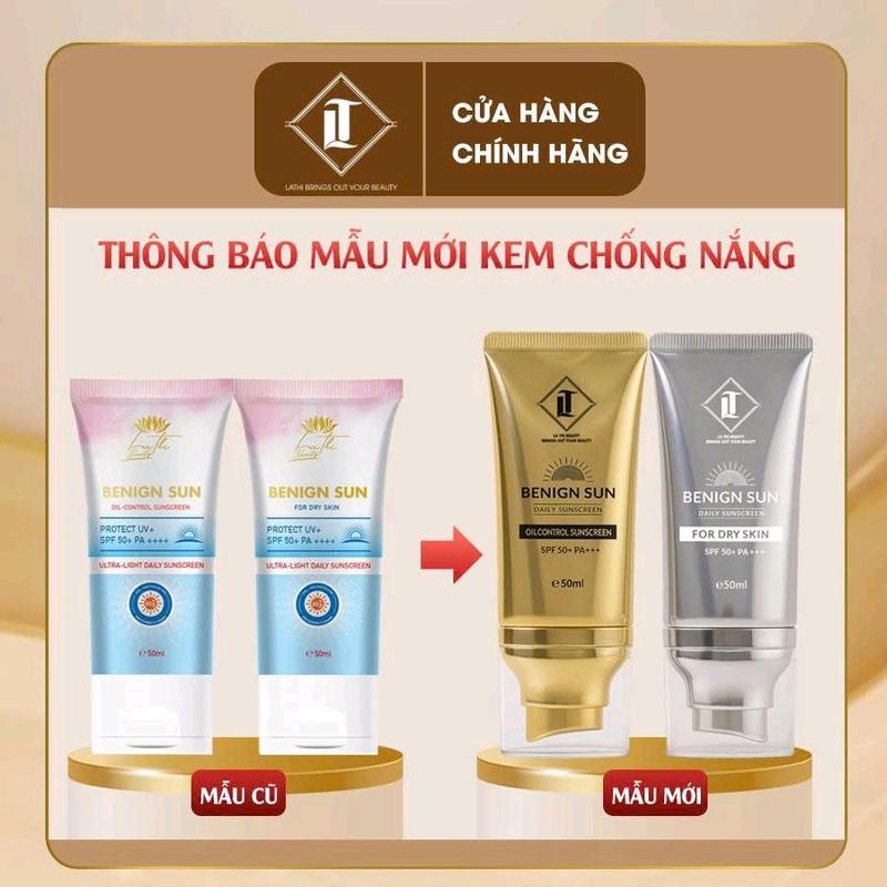 [ LT9 ]Kem Chống Nắng BENIGN SUN 50+ Bảo vệ da trước tác hại của UV. chống Lão hóa, dưỡng ẩm mền mịn da.nâng tone .không lộ vân kem .50g