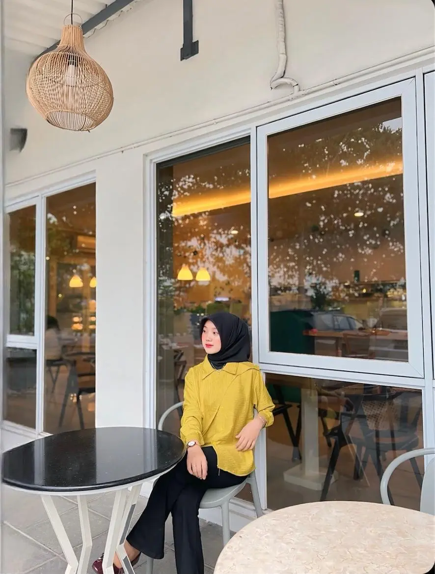 HAWA SHIRT KEMEJA LINEN POLOS FULL KANCING / BAJU ATASAN BLOUSE KANCING WANITA LENGAN PANJANG HIJAB