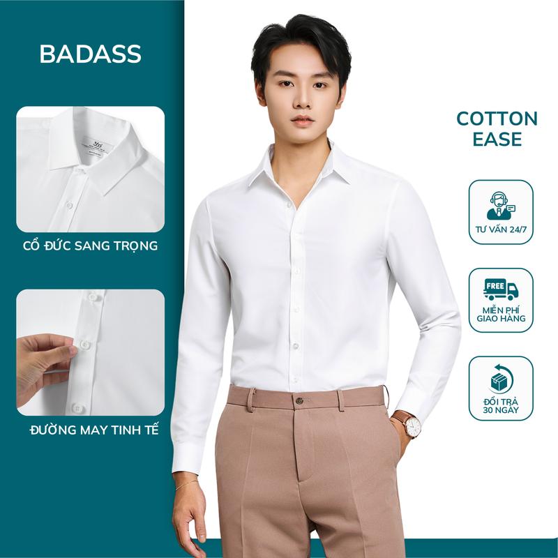 Áo sơ mi nam tay dài vải lụa 360 Boutique sơ mi kiểu dáng Hàn Quốc, màu đen trắng xanh xám- STDOL517