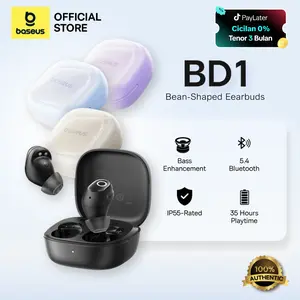 [FREE CASE] Baseus Office TWS Mini Bass BD1 True Wireless Earbuds Headset Bluetooth 5.4 Earbuds Earphone - WM01 Upgraded