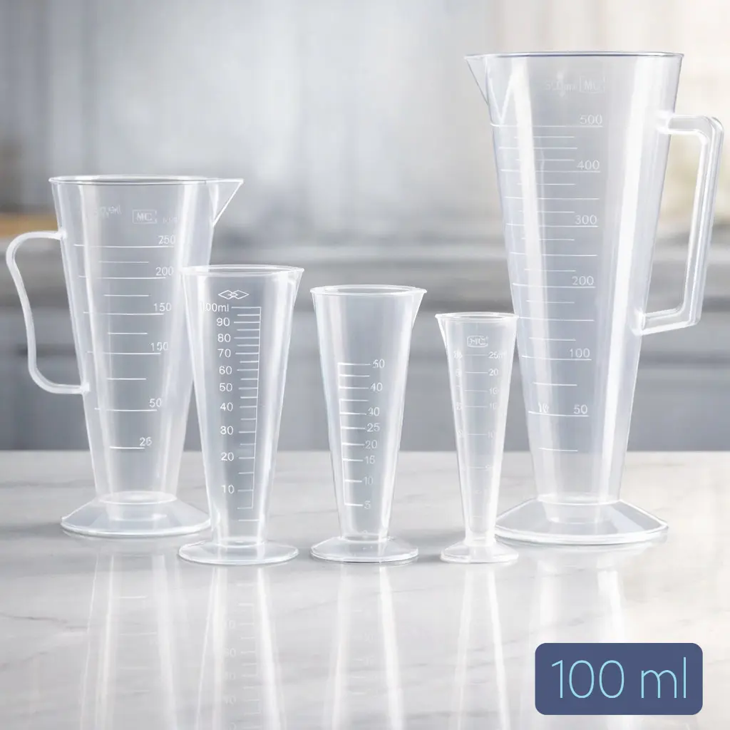 Gelas Ukur Plastik Kerucut Multifungsi Cone Measuring Cup 100ml - BR10 - Transparent