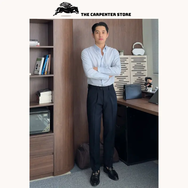 [ DEAL MỞ BÁN ] Quần âu nam Cao Cấp The Carpenter, Gấp 1 ly Chất vải chéo 81 dày dặn, co dãn, Chống nhăn Form ống Đứng trẻ trung, thanh Lịch | BigBuy360 - bigbuy360.vn