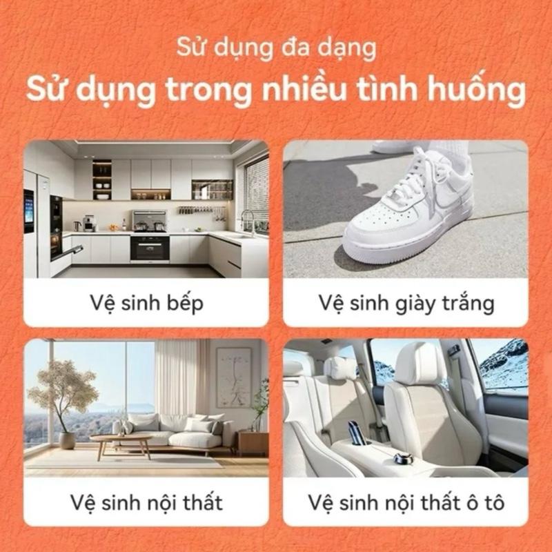 xịt tạo bọt vệ sinh Đa Năng (giày dép, nội thất ô tô và nhà bếp…)650ML 5