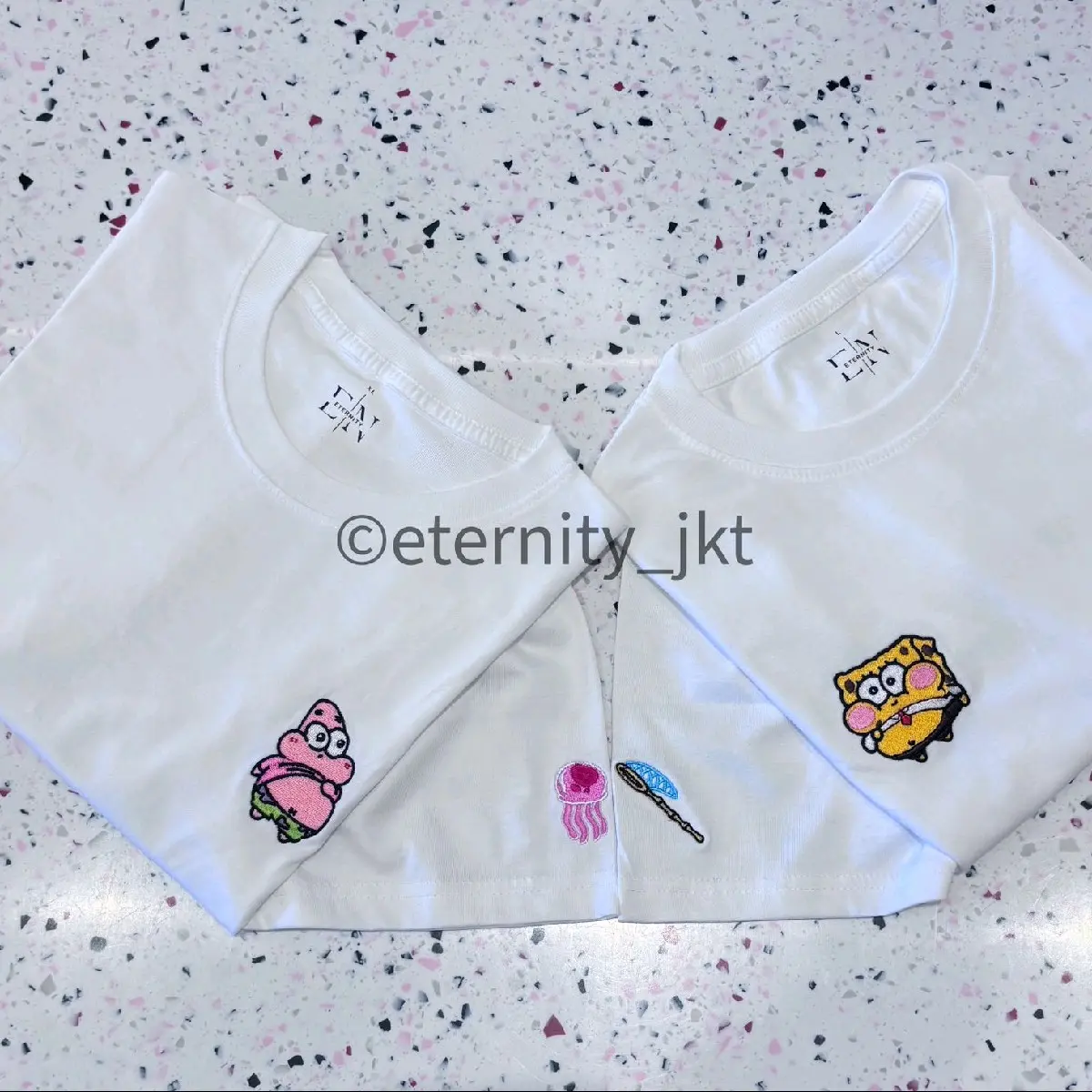 Kaos couple Spongebob patrick combed 20s premium READY STOCK
