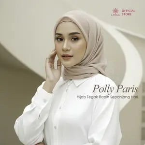 Latela Hijab Poly Paris Segi Empat Paris Catton Chiffon Basic Polos Paris Lokal Muslim Plain Paris Polly Paris Latelahijab