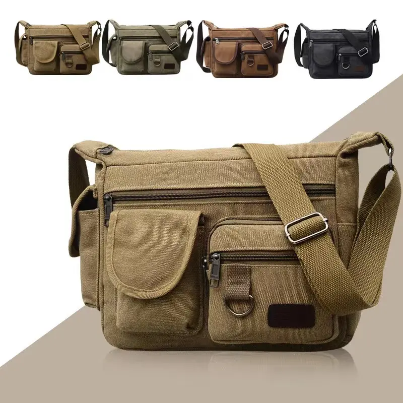 Túi Đeo Chéo Thường Ngày Cho Nam, Túi Messenger Túi Đeo Chéo, Túi Đeo Vai, Unisex, Thích Hợp Đi Du Lịch Và Hoạt Động Ngoài Trời, Phong Cách Cổ Điển, 1 Chiếc