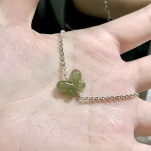 Gelang Butterfly Perak Korea Estetik Gelang Rantai Manik Kupu-Kupu Wanita Cantik Lucu Unik