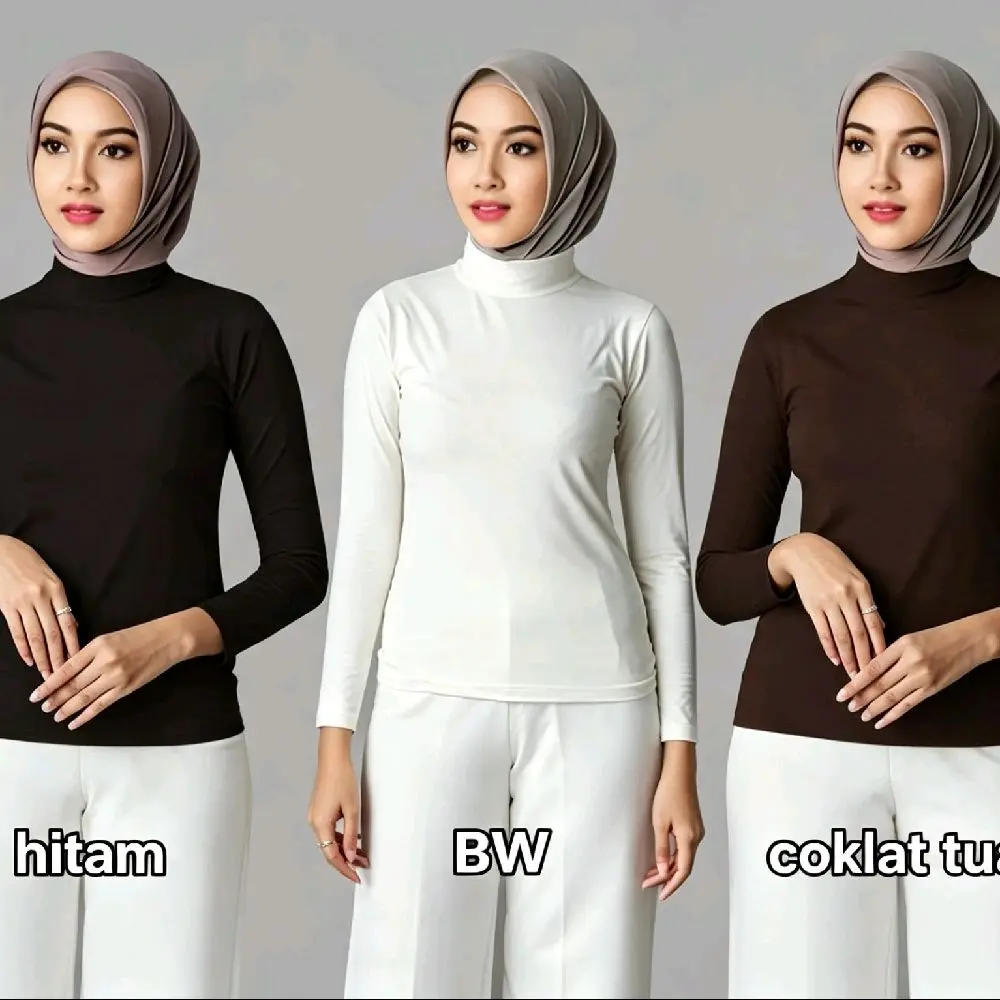 MANSET BAJU WANITA INNER ATASAN WANITA PREMIUM , MANSET GAMIS , MANSET LENGAN PANJANG