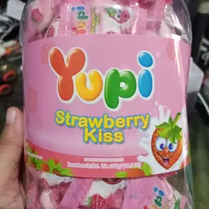 PERMEN YUPI STRAWBERRY KISS JAR 300GR 1 TOPLES/YUPI TOPLES