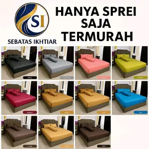 Sprei Embos Polos Tanpa Sarung Bantal dan Sarung Guling Ukuran 90, 100, 120, 160, 180, 200 Karet disetiap sudut Katun SI