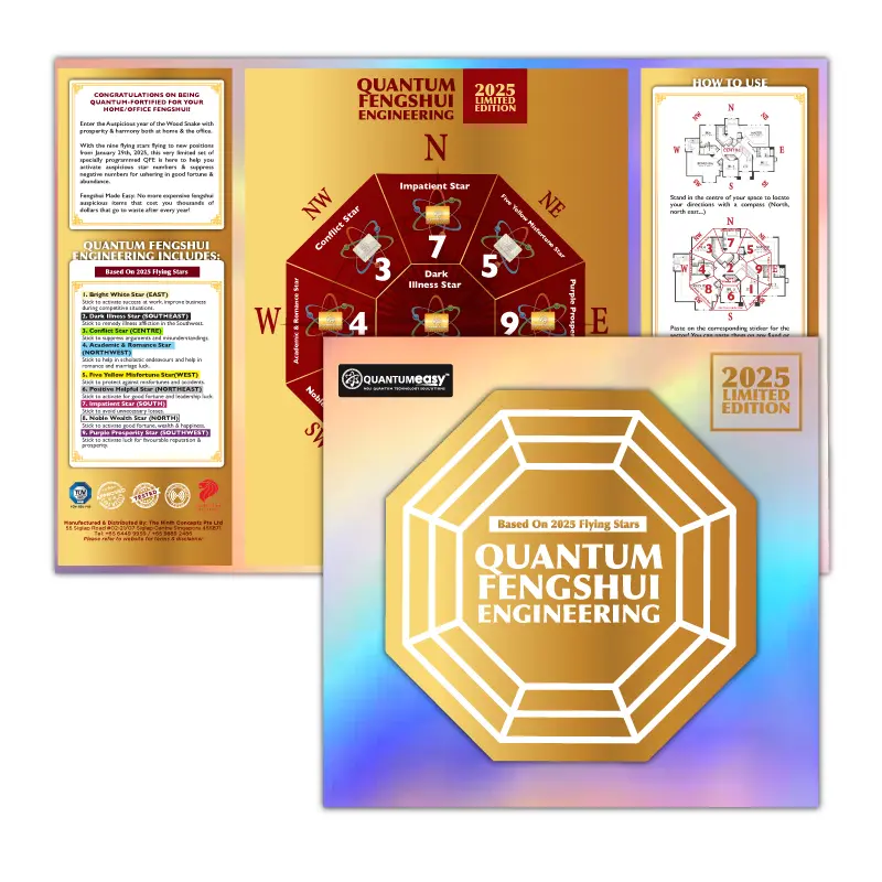 QUANTUM FENGSHUI ENGINEERING Limited Edition Based On 2025 Flying Stars  Fengshui Made Easy:No more expensive fengshui auspicious items that cost you thousands of dollars that goes to waste after every year!