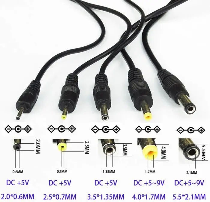 Kabel bulat usb colokan besar converter to Jack DC 5.5mm 3.5mm bulat 5V untuk Charger Grosir Kabel Jarum 2.0mm
