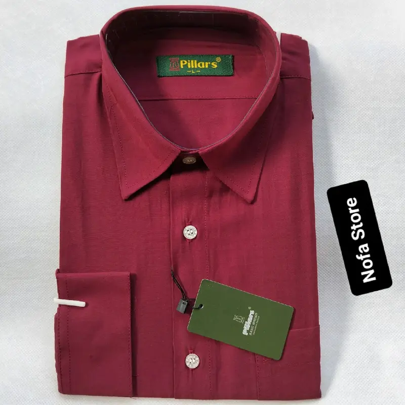 Kemeja Polos Lengan Panjang Pillars - Bahan Katun Viscose Lembut dan Nyaman Dipakai - Baju, Formal 1