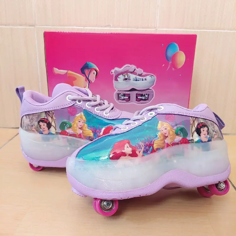 Sepatu roda NON LED karakter anak roda 4 / sepatu roda 2 in 1 / Sepatu roda anak perempuan / sepatu roda anak laki laki 7