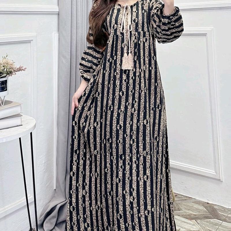 Gamis tasel gamis kekinian gamis terbaru gamis balon Muslim Dewasa Dress 5