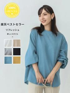 ゆったりカジュアル 高級感 ワッフルニット 無地 スリムフィット クルーネック 長袖 レディース用トップス、快適でスタイリッシュなベーシックTシャツ