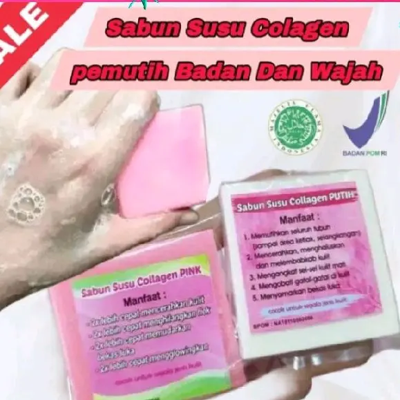 sabun susu kollagen Vira pake stiker Lebel sudah BPOM