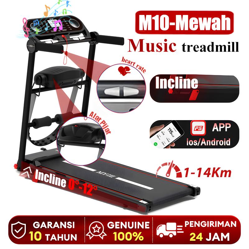 ZHOKA live】Treadmill Elektrik M10 1-14km/h Treadmill treadmill