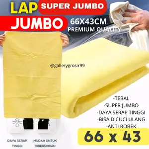 LAP SINTETIS SUPER JUMBO XXXL 66X43CM TEBAL BERSERAT DAYA SERAP TINGGI Cleaning