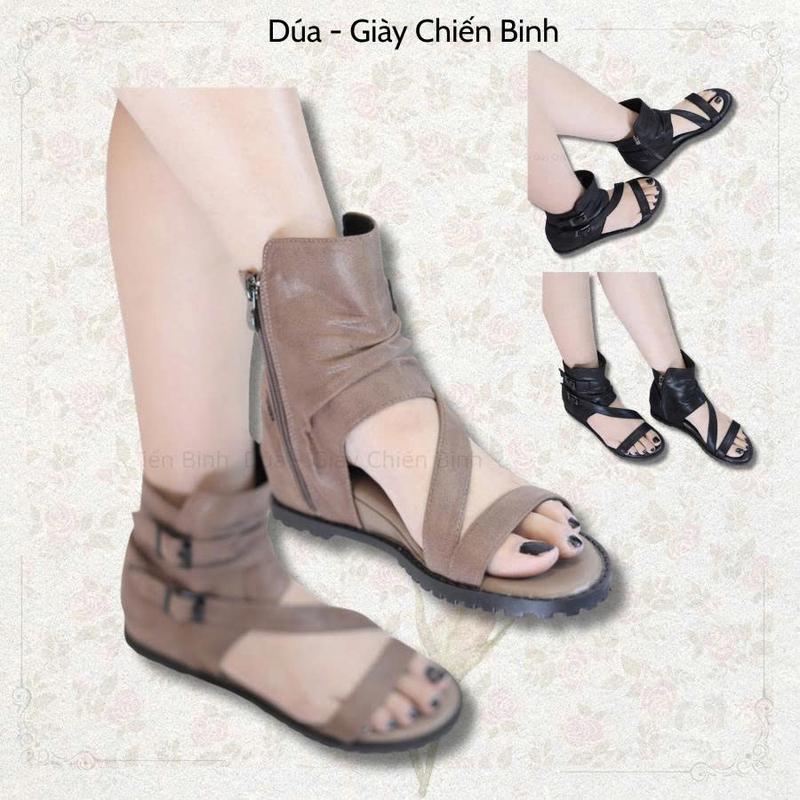 KAILI, Giày Sandal Chiến Binh Dây Chéo Đế Độn 3.5 Phân Kaili N08, Sandal Nữ DéP Shoes