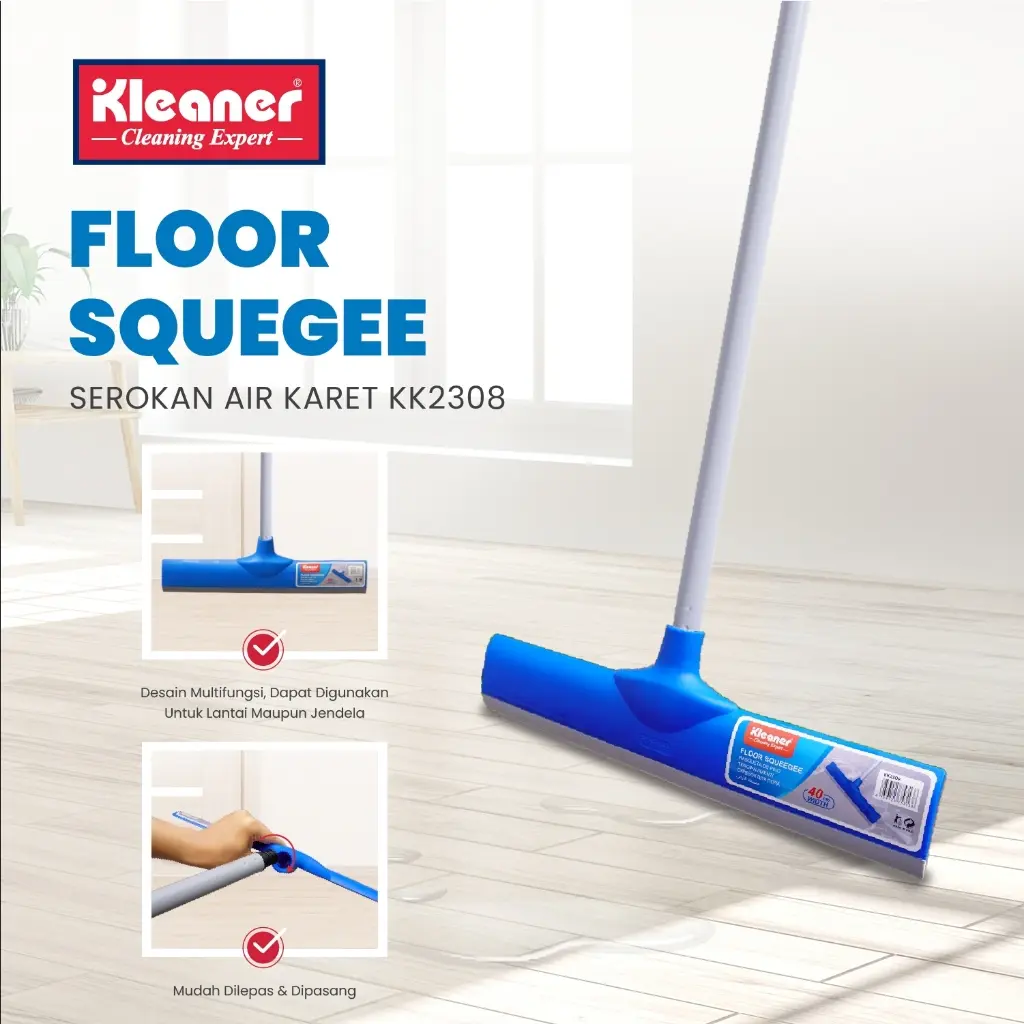 Kleaner Serokan Air Karet 40 cm Pembersih Lantai dan Jendela Serbaguna - Floor Squegee