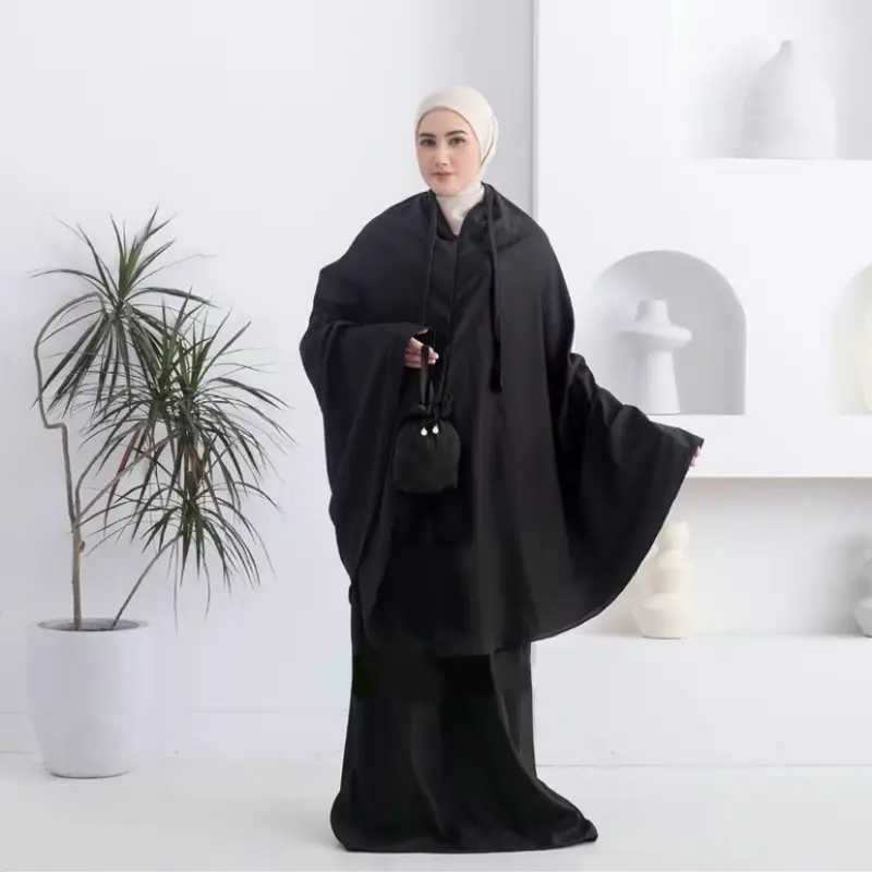 mukena dewasa Jamila traveling polos 2 in 1 katun import premium atasan bawahan mutiara lembut Kain Nyaman Mukenah Panjang