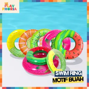 Pelampung Ban Renang Bulat Anak Motif Semangka Safety Swim Floating Ring Pelampung Dewasa berbagai macam Buah