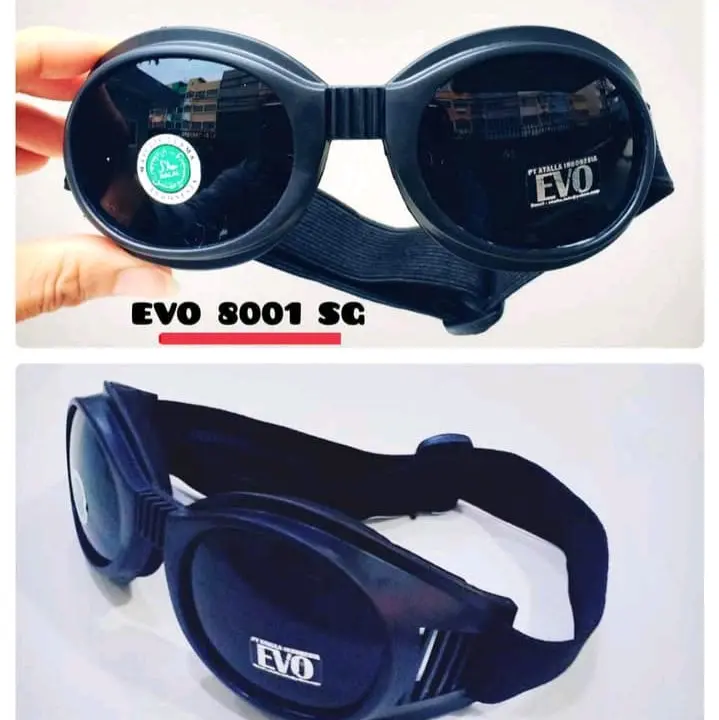KACAMATA LAS NGELAS KACAMATA SAFETY LENSA HITAM EVO 8001 SG