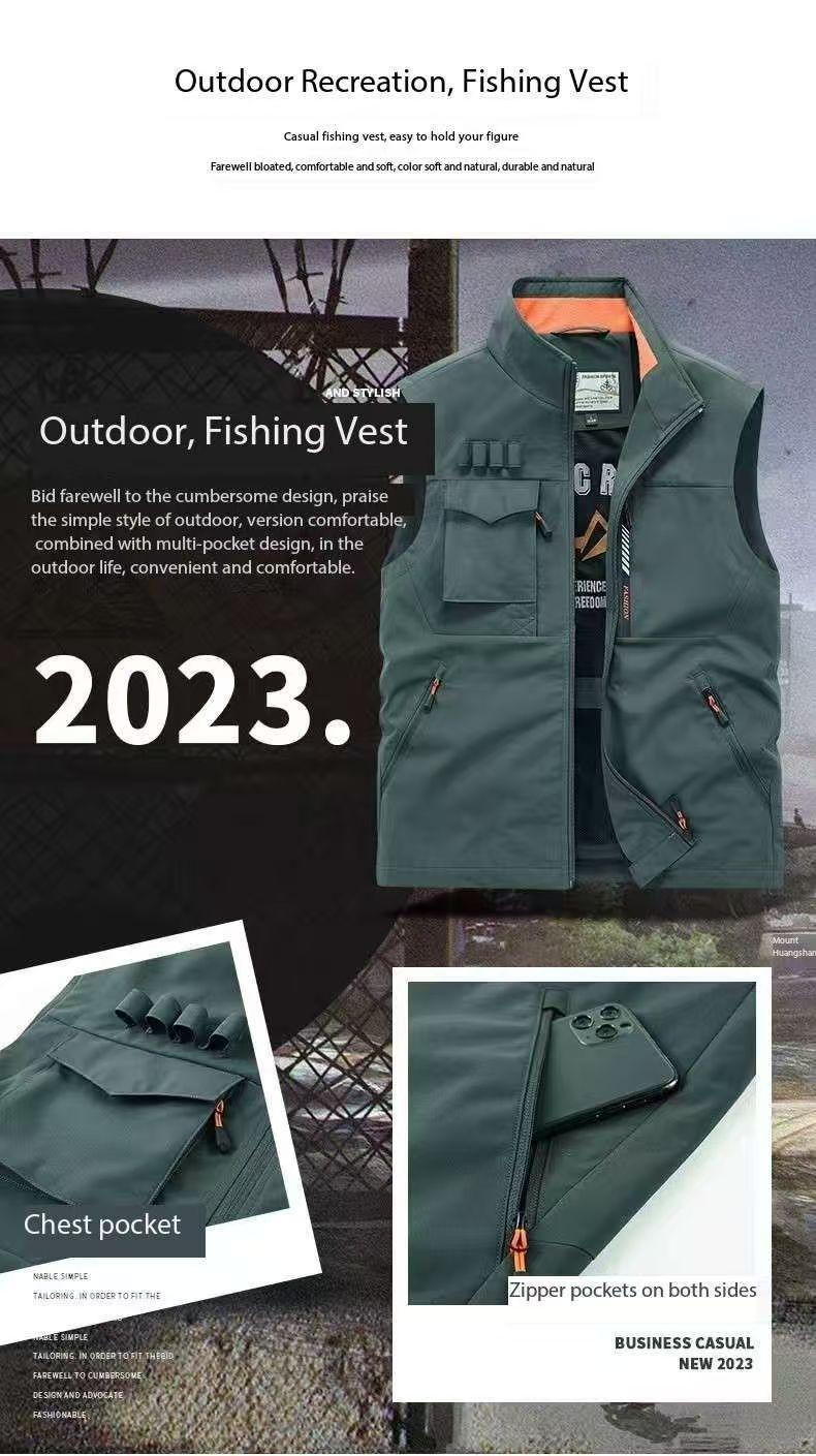 Product Introduction of Áo Vest Nam, Hàng Mới Về, Thích Hợp Cho Mùa Xuân Và Mùa Thu, Thể Thao Giải Trí Ngoài Trời, Dáng Rộng Và Ngoại Cỡ, Áo Khoác Câu Cá, [Afewf] Menswear 6