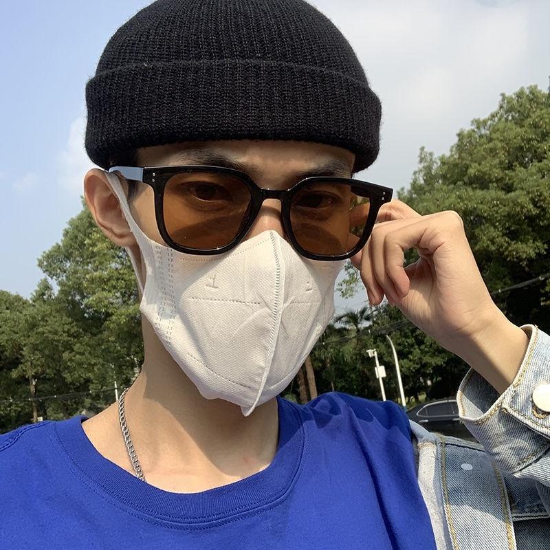 *Tersedia*Kacamata Hitam Baru 2023 Kacamata Bingkai Persegi Kuku Beras Logam Kacamata Blush Modis Perlindungan UV Cermin Mata