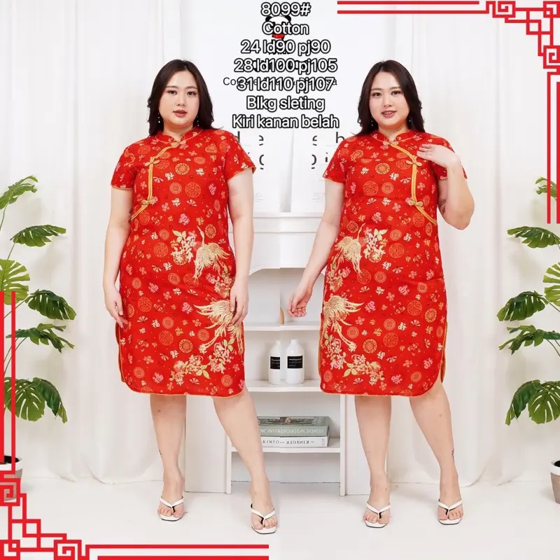 7833# dress shanghai edisi imlek/ dress chongsam merak