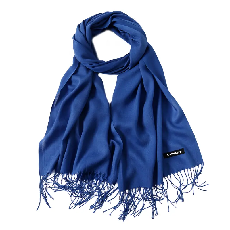 Khăn Quàng Cổ Cashmere Màu Trơn Có Tua Rua Cho Nữ, Khăn Quàng Cổ Dài Và Mỏng Cho Nữ, Khăn Choàng Nữ (Phong Cách Mỏng), Xuân Thu, Plain 2
