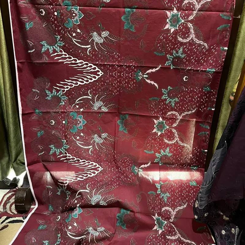Kain batik katun premium warna ungu lillac mtf baru bs buat kmeja blus rok dll dress dll 4