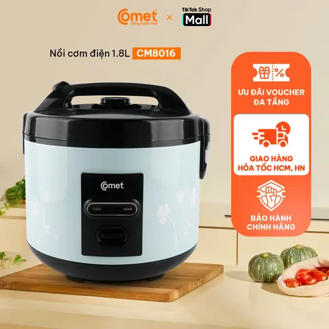 Nồi cơm điện nắp gài dính 1.8L COMET - CM8016 nồi chống dính