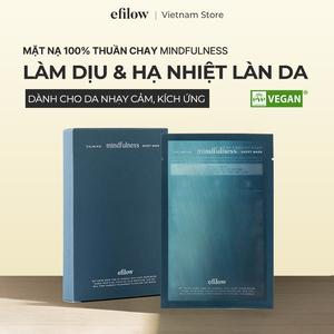 Mặt Nạ Giấy Làm Dịu, Hạ Nhiệt Da Nhạy Cảm Kích Ứng - Efilow Vegan Calming Mindfulness Sheet Mask 24g/miếng (Hộp 10 miếng)