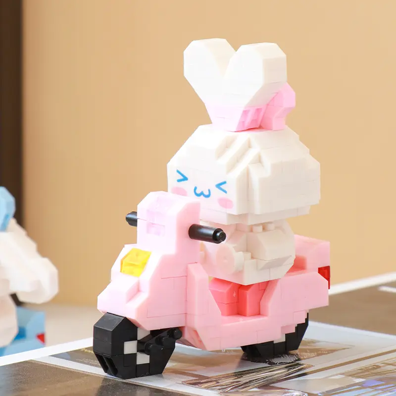 JIQILE Mainan Bricks kuromi DIY Nano Block Lucu DIY 3D Puzzle Kartun Mainan Anak Perempuan 2
