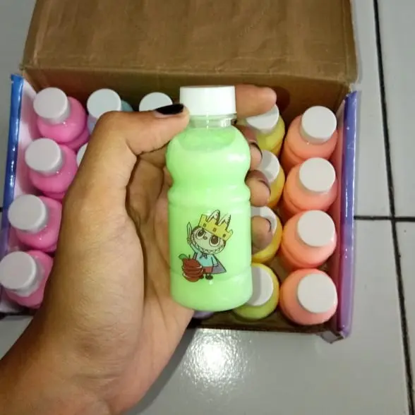 Mainan Slime Botol Labubu Crystal Mud Susu 0