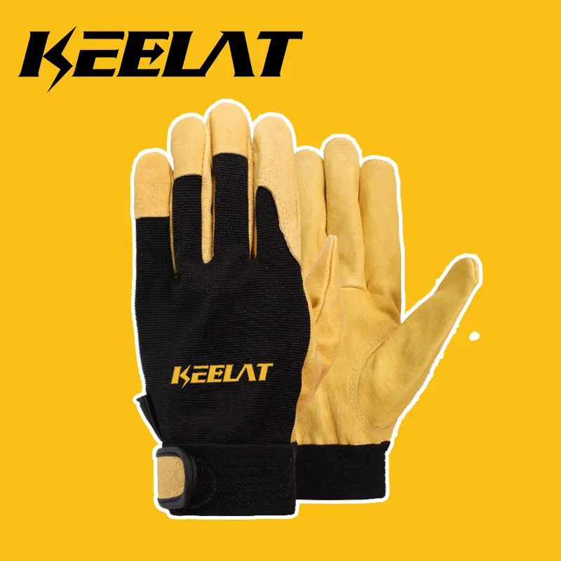 【KEELAT】Leather Work Gloves-KLWG001 COD