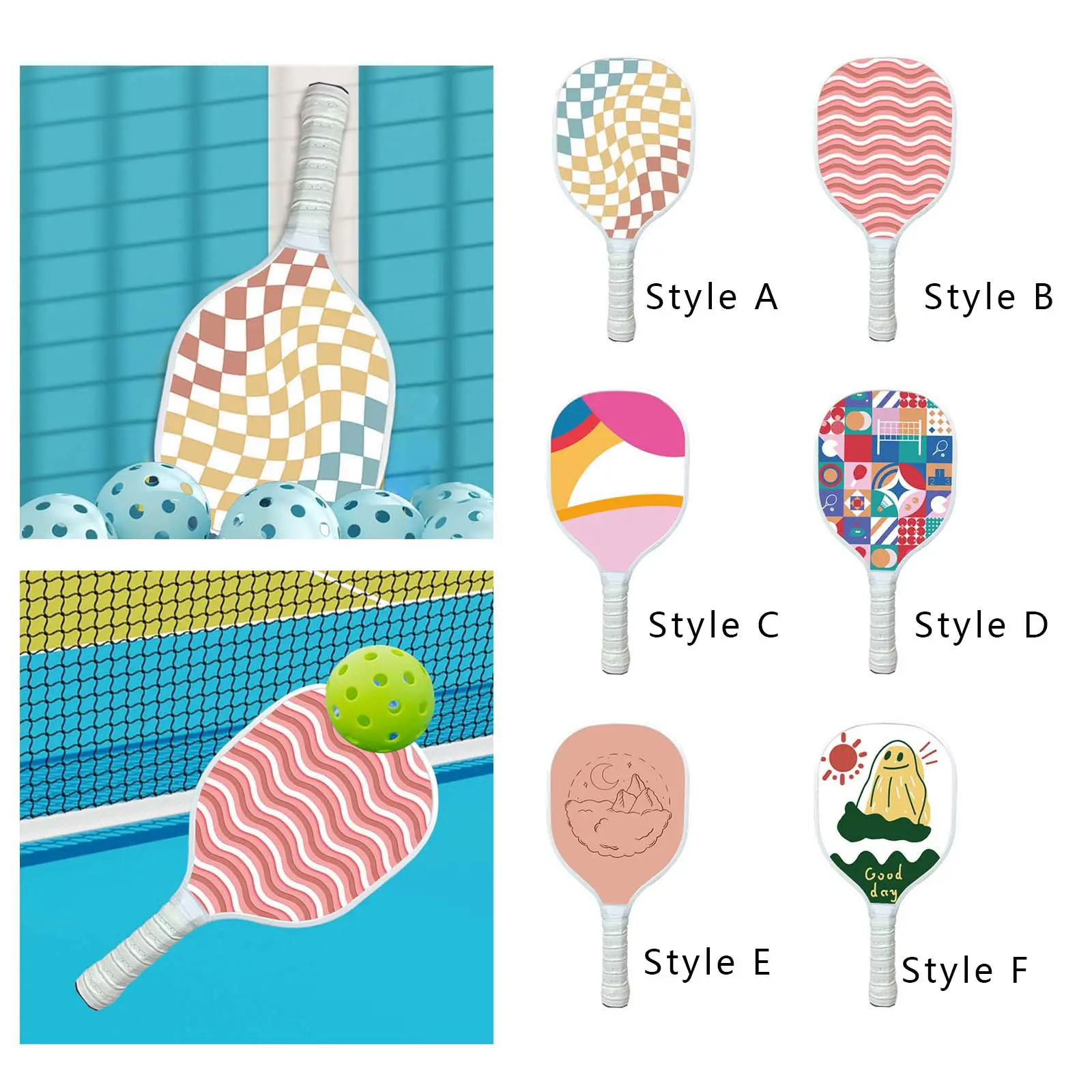Vợt Pickleball, mái chèo bằng gỗ thoải mái, dành cho tất cả những người chơi Pickleball, Thích hợp để tập luyện, dành cho nam và nữ, Thích hợp cho người mới bắt đầu đến người chơi nâng cao