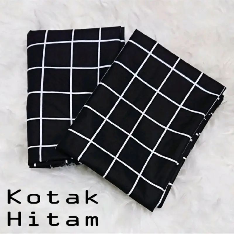 sarung bantal guling paket sarung bantal motif kotak kotak sarung guling tali sarung bantal standar Resleting 5