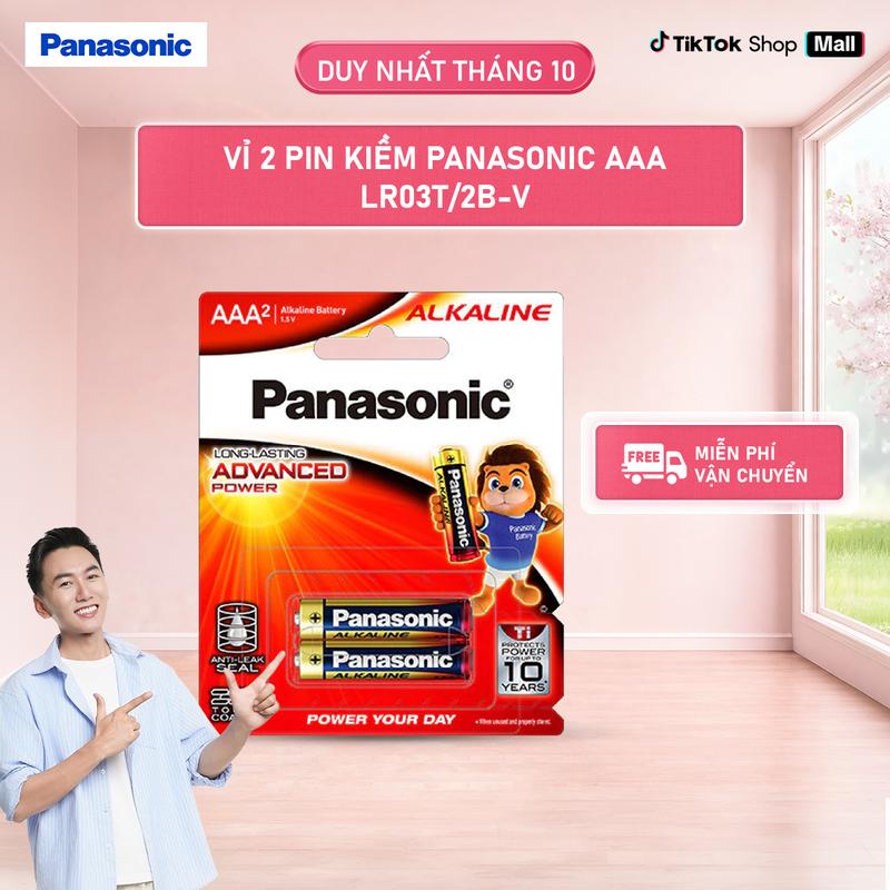 Vỉ 2 viên Pin Panasonic Alkaline AAA LR03T/2B-V