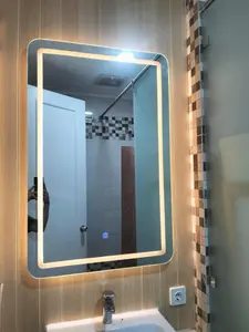 Cermin Dinding Kamar Mandi Wastafel Rias Make Up Aestetik Led Touchscreen