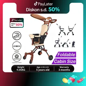 【Live Exclusive Only】25 Colors FLYBB Magic Stroller Baby 2 Way Travel Lightweight Foldable (Sepeda Motor Dapat Dibawa) Baby Newborn Infant Toddler Girls Baby Strap Dorongan Toddler Cabin Bayi Roda Exotic stroller  bello